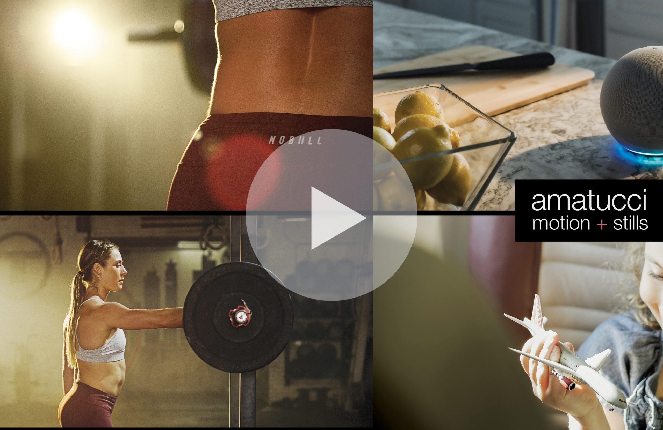 Commercial Videos - Four-panel Collage at a Fitness Expo: Gym, Kitchen Counter, and Playroom Scenes. Brand Logo on Right Side. Commercial Photography – Amatucci Photography - Amatucci Photography Commercial videos four panel collage at a fitness expo gym kitchen counter and playroom scenes Brand logo on right side Commercial photography amatucci photography